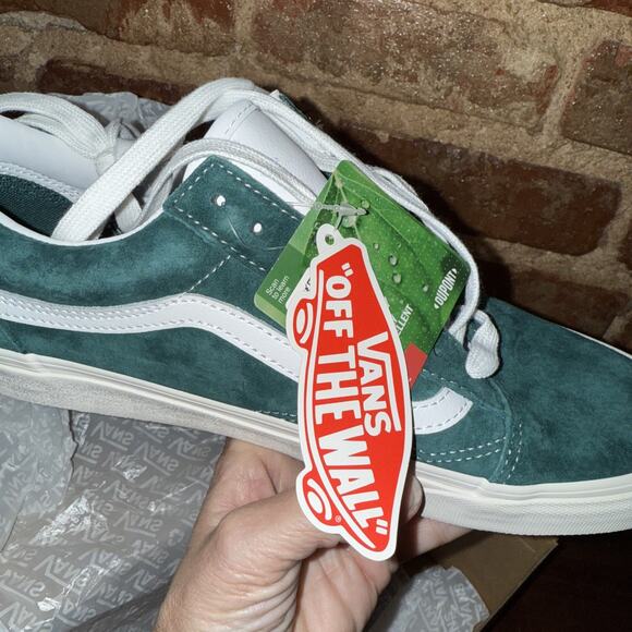 Vans Old Skool Pig Suede - Jasper Green Sz 8 Mens 9.5 Womens VN0A 4U3B 2O4 - Picture 5 of 5